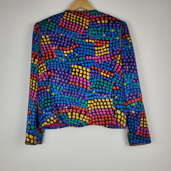 Vintage Don Elliott Crop Rainbow Jacket size medium/ large - Picture 10 of 12